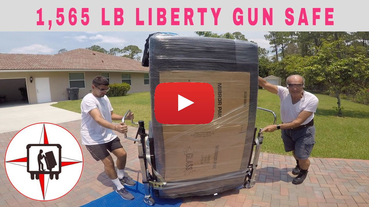 HOW TO MOVE A 1,565 LBS LIBERTY GUN SAFE WITH TIPS. MUST WATCH!